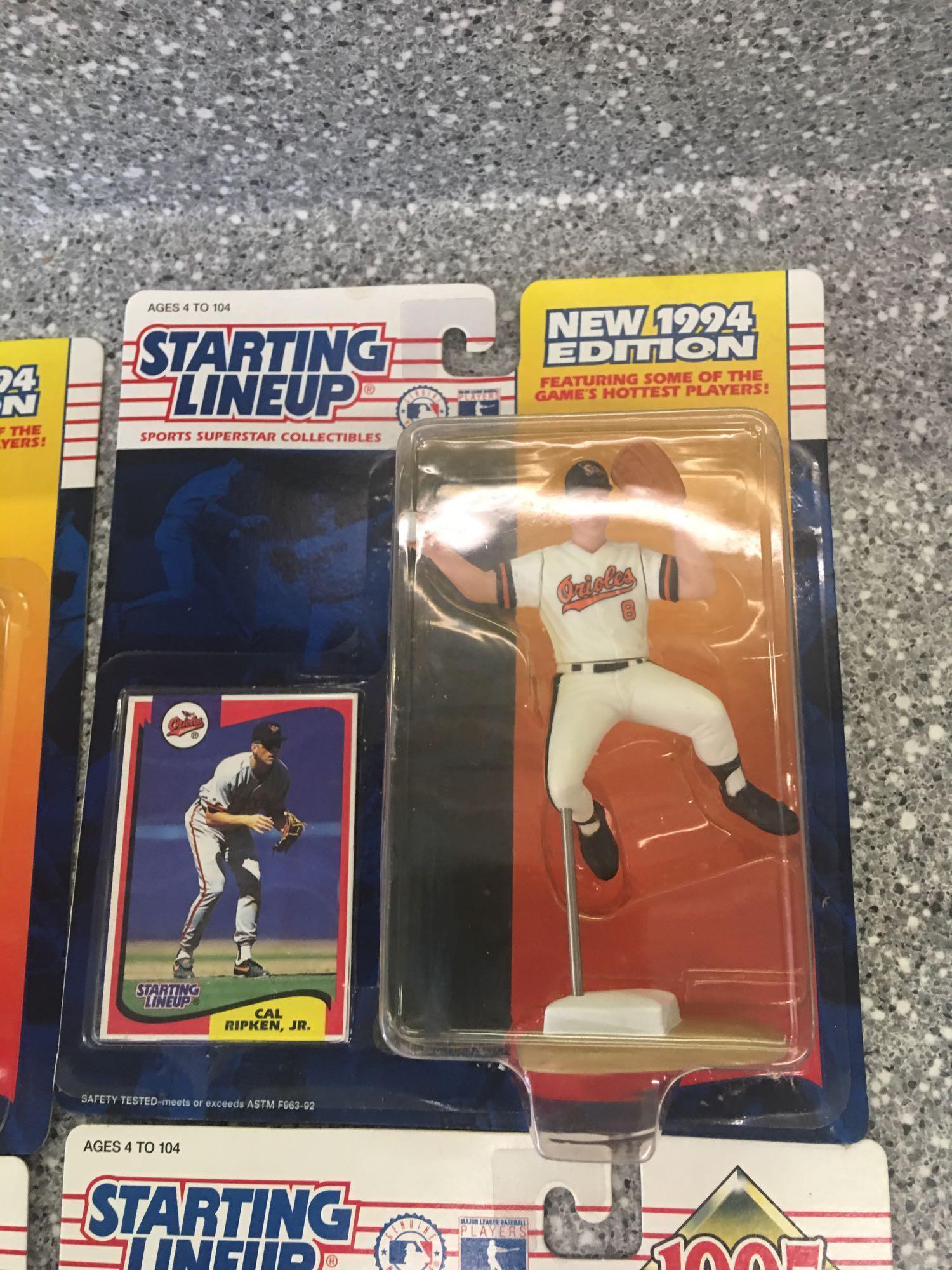 6x-Starting Lineup Julio Franco, Tim Salmon, Randy Johnson, Cal Ripken Jr, Reggie Sanders, and