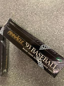 2x-1993 Pinnacle Baseball Cards Series 2 sealed boxes with single packs inside
