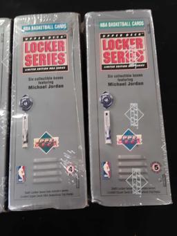 3 unopened boxes of NBA Basketball cards Upper Deck Locker series