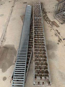Conveyor sections approx 8ft each and grate
