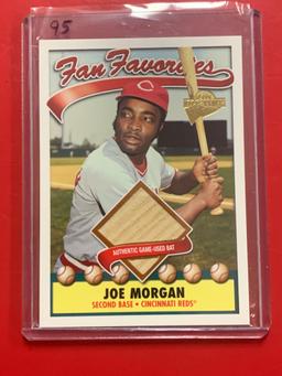 2003 Topps Joe Morgan authentic game used bat baseball card