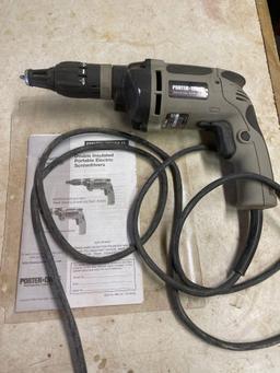 Porter cable double insulated drywall gun plus additional portable electric screwdriver