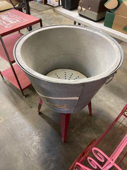 Coca-Cola cart, cooler, and stand