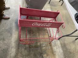 Coca-Cola cart, cooler, and stand