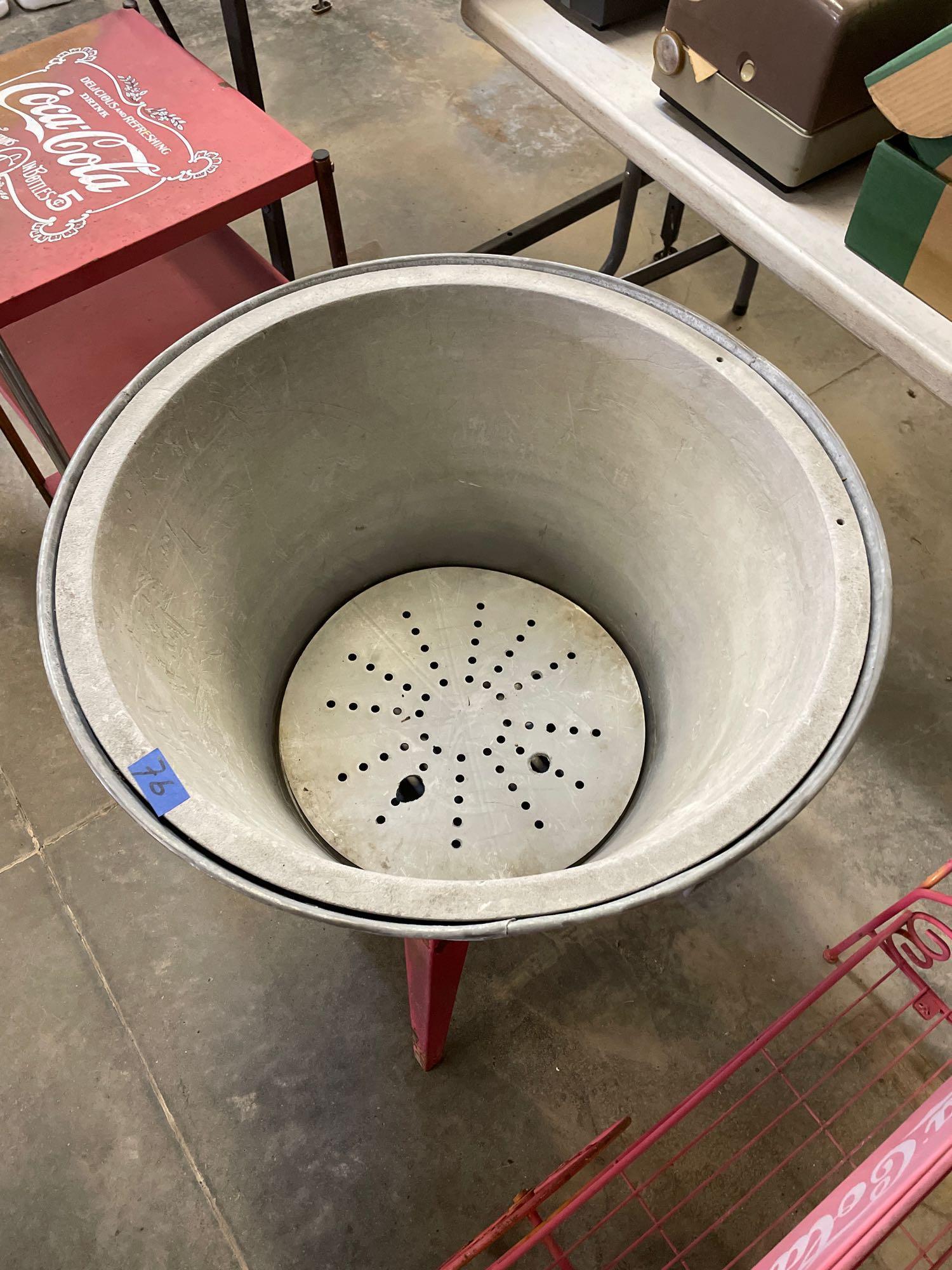 Coca-Cola cart, cooler, and stand