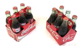 2 six pack Coca-Cola classic bottles