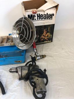 Rivet guns, drill missing plug in and Mr. Heater