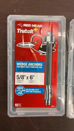 Red Head wedge anchor for heavy duty concrete use5/8?x6? qty 10