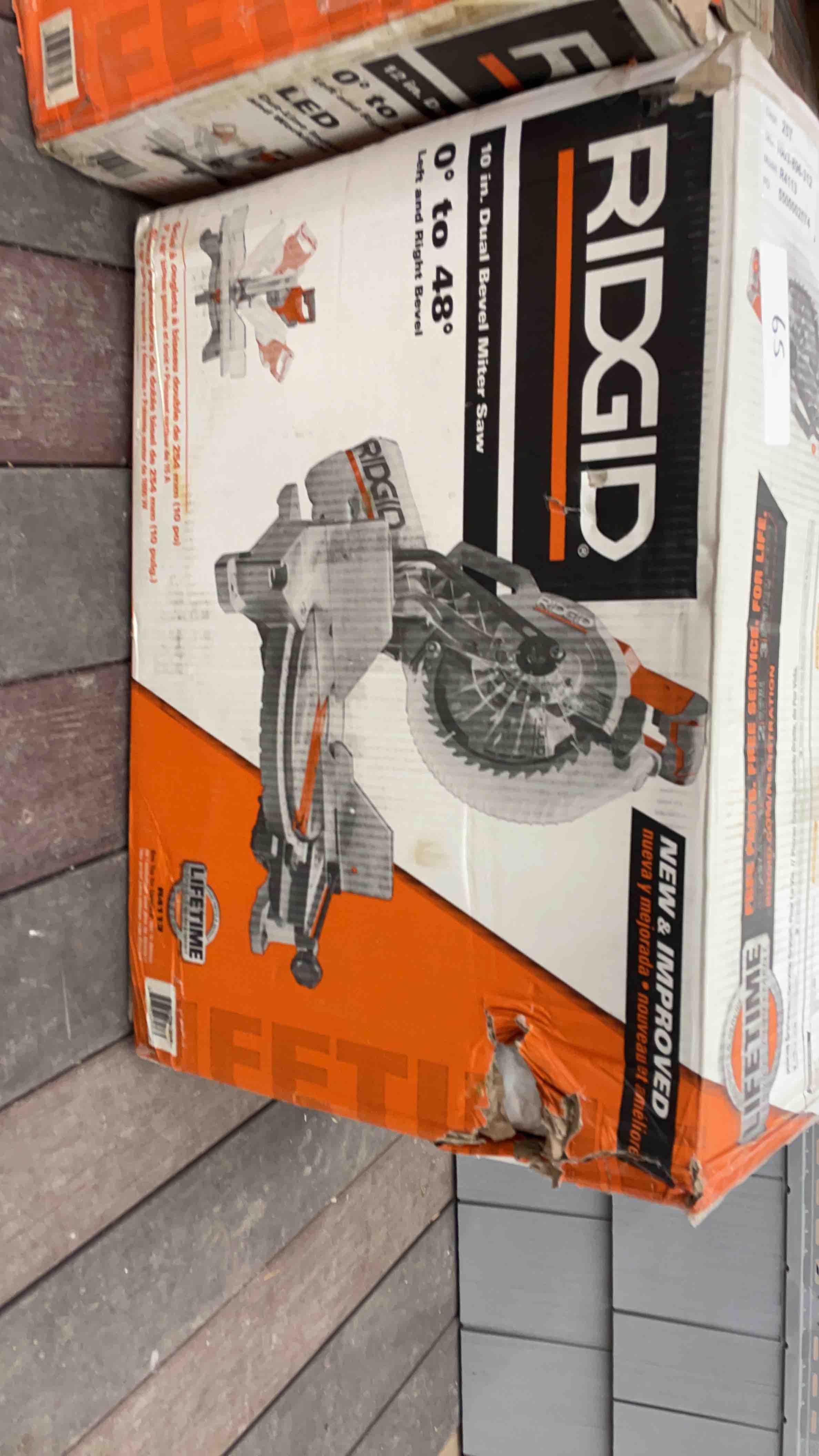Ridgid 10? Dual Bevel Miter Saw (tested works)
