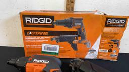 Ridgid Brushless 18V Drywall screwdriver with collated attachment (tested works)