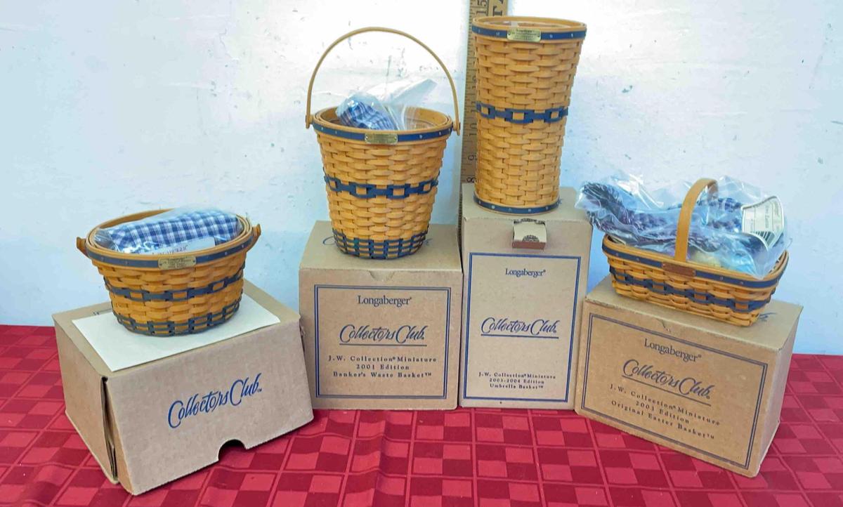 Longaberger Basket , Collector club J.W. collection miniature 2000?S Edition