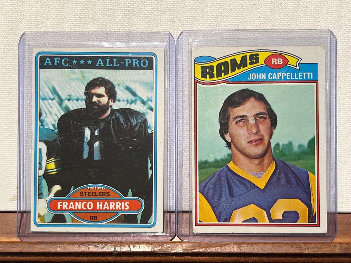 1980 Topps Franco Harris and 1977 Topps John Cappelletti
