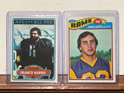 1980 Topps Franco Harris and 1977 Topps John Cappelletti