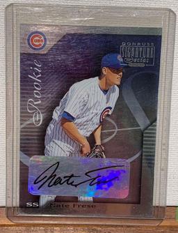 2001 Donruss Nate Frese Autographed a baseball card