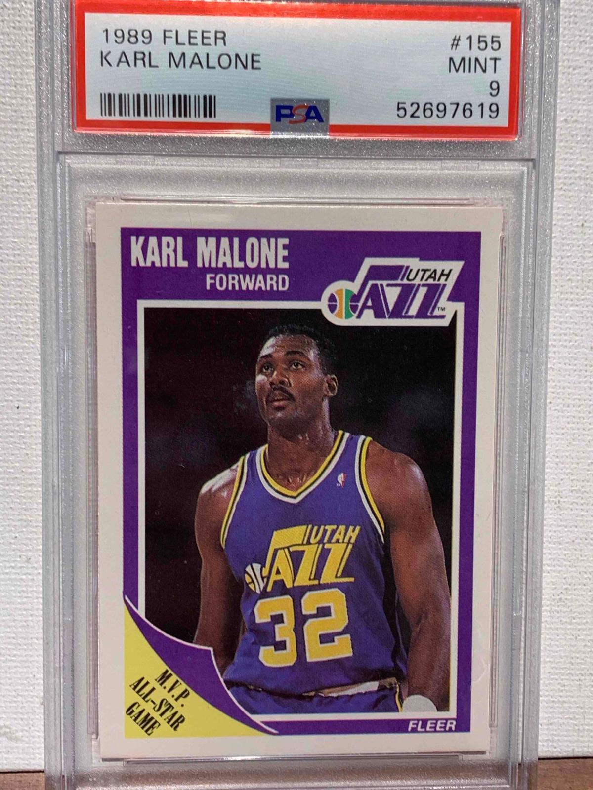 1989 fleer Karl Malone MVP all-star game PSA 9