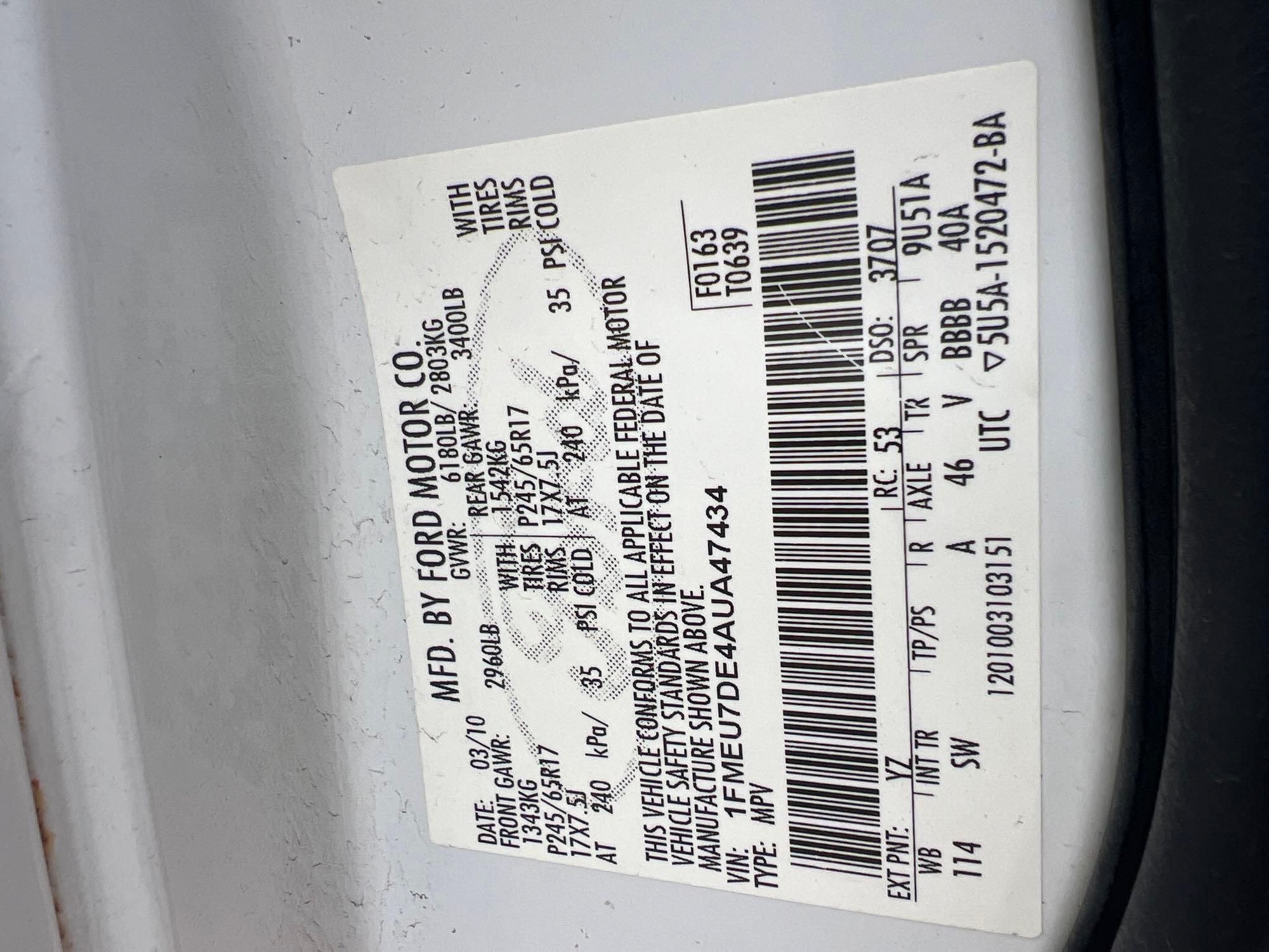 47434-2010 Ford Explorer XLT 4x4 129xxx miles run and drives