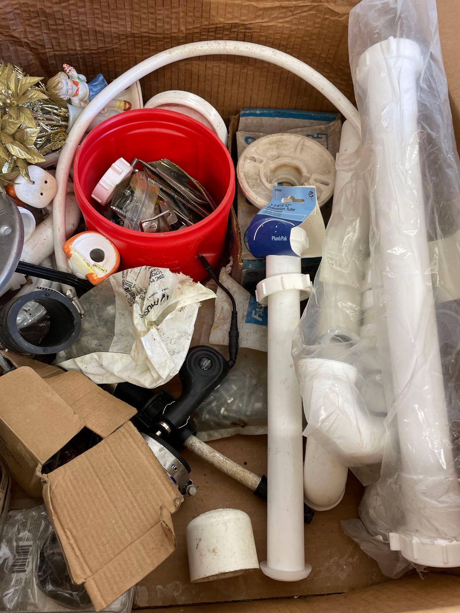 Screws, pvc sink pipes and more