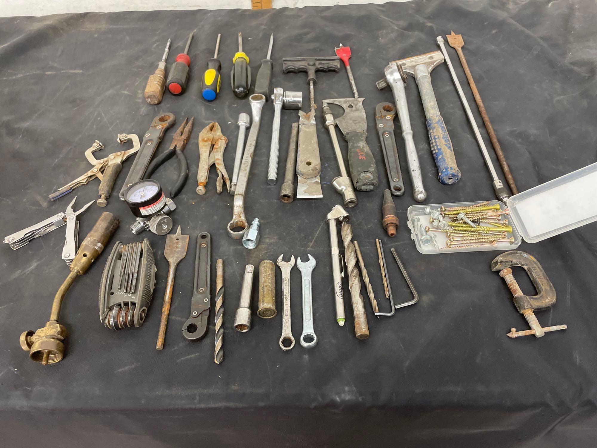 Screwdrivers, 3/4 craftsman wrench, bits and more