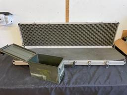 gun case 48x12 and ammunition box