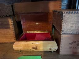 jewelry box, wooden boxes, primitives, and more