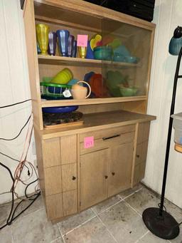 BLONDE WOOD NORWEGIAN STYLE CHINA CABINET