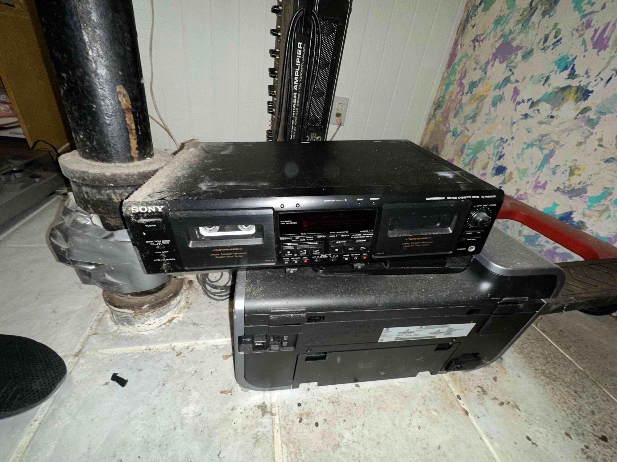 Vintage, electronics, printers, Sony receiver, etc.