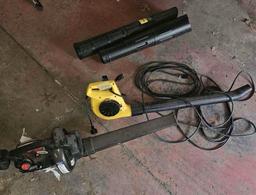 2 leaf blowers gas and electric untested