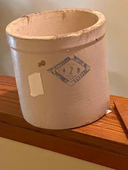 2 gallon, Pittsburgh pottery crock