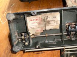 2 antique check writers. ?PROTECTOGRAPHS?