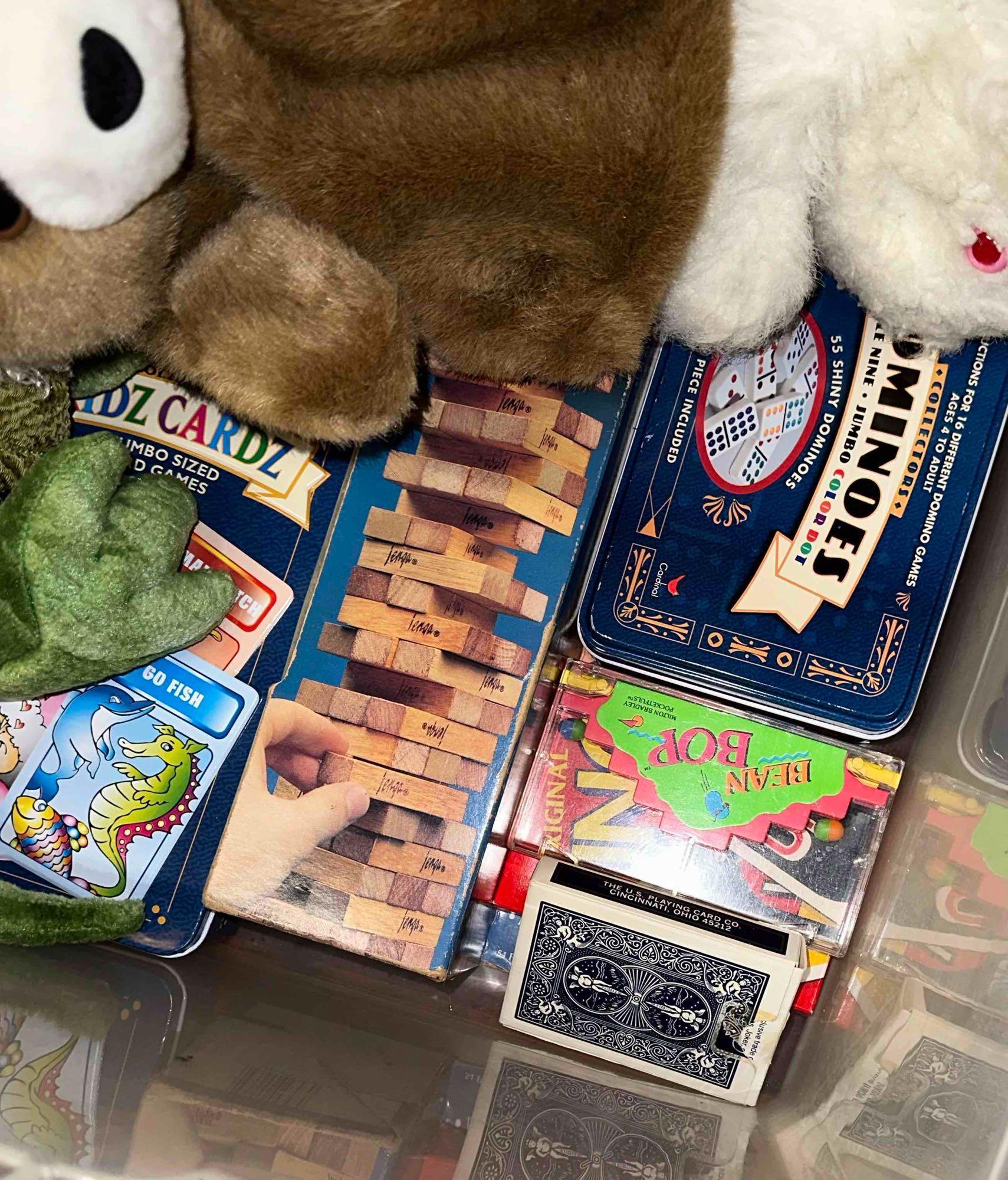 Tote full of Vintage 90?s stuffed toys and games