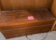 small wooden chest with handles