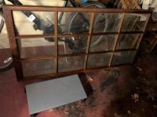 wooden windows and metal furniture mover