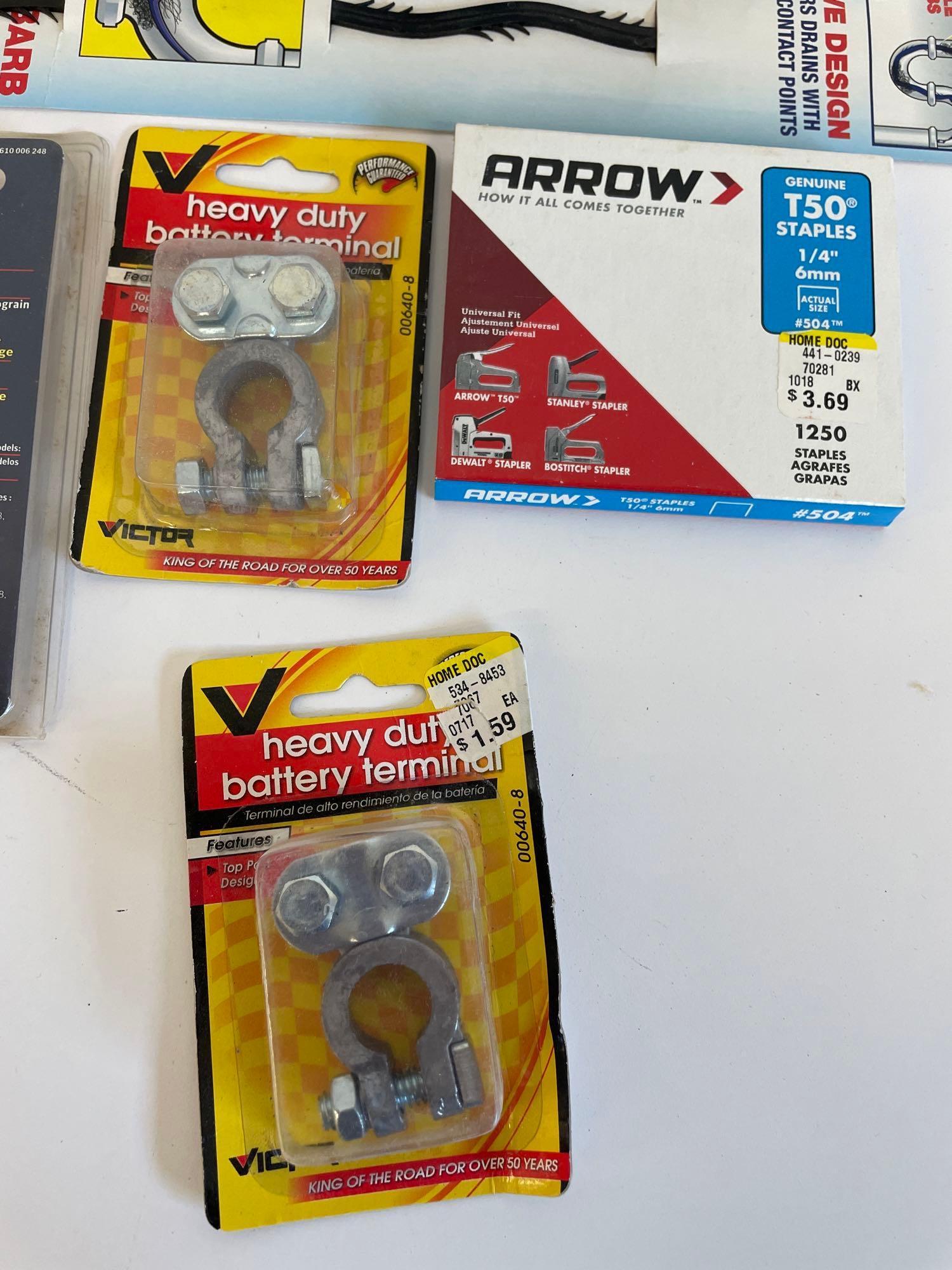 staples, planer blades, starter handle, LED and more