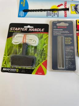 staples, planer blades, starter handle, LED and more