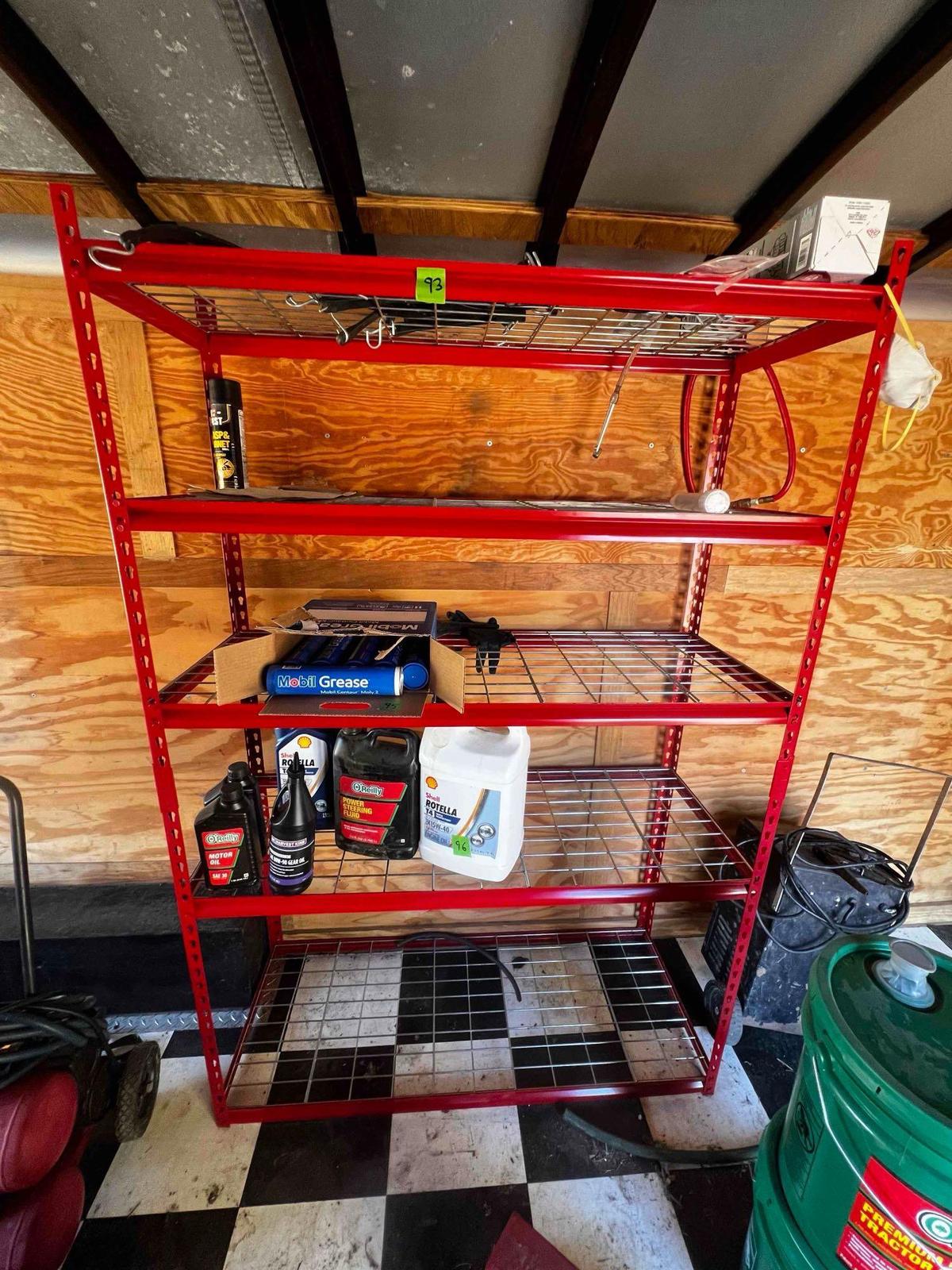 New storage rack contents not included