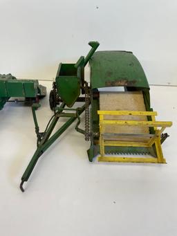 vintage John Deere metal tractor farm combine attachment