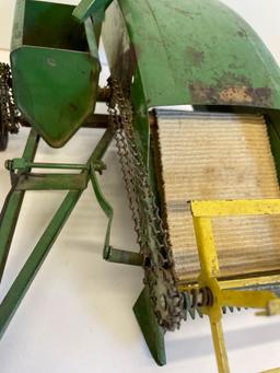 vintage John Deere metal tractor farm combine attachment