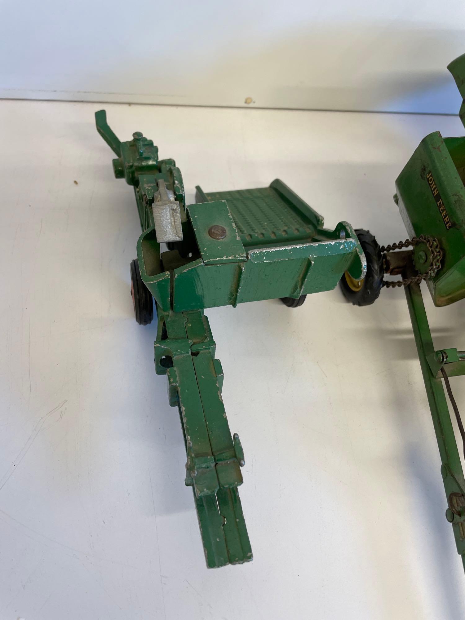 vintage John Deere metal tractor farm combine attachment