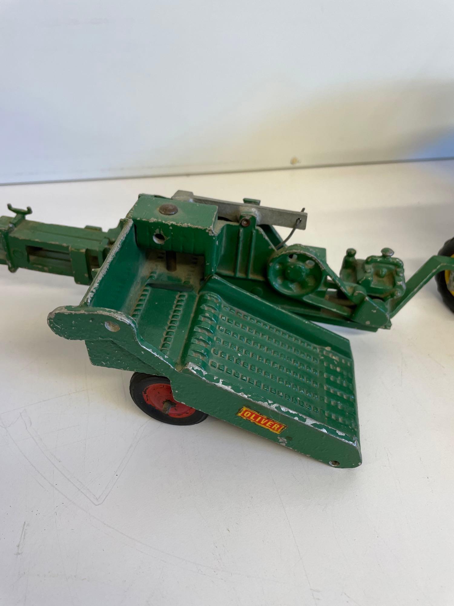vintage John Deere metal tractor farm combine attachment