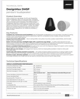 Bose DesignMax DM5P pendant loudspeaker stock photo$300+ new
