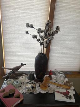 Antique Convex Bubble Glass Reverse , vase flowers and more