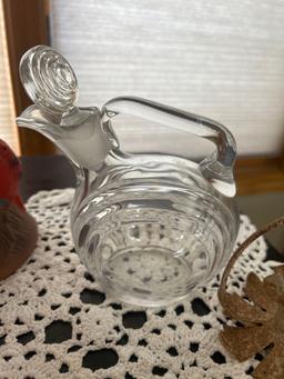 Antique Convex Bubble Glass Reverse , vase flowers and more