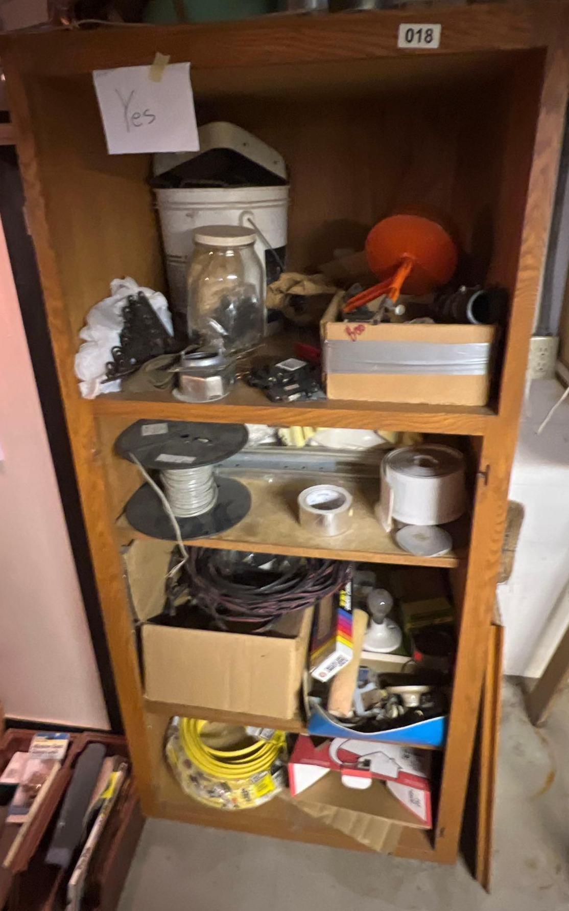 shelf full of electrical