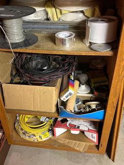 shelf full of electrical