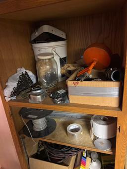 shelf full of electrical
