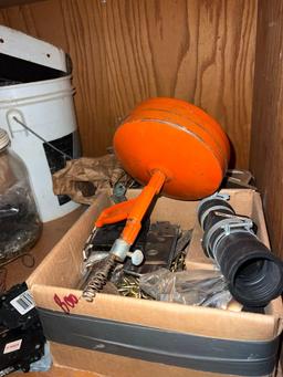 shelf full of electrical