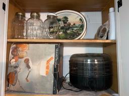 Canning jars, strainer, tins, and more