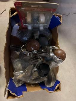 propane, torch kit, and box of casters