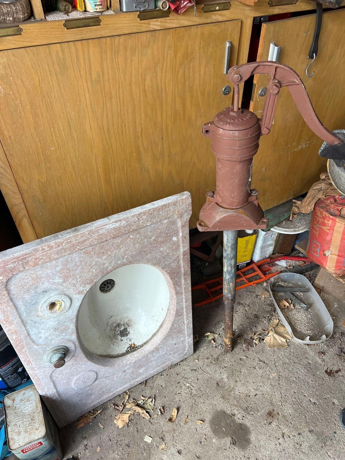 pump and old sink