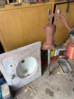 pump and old sink